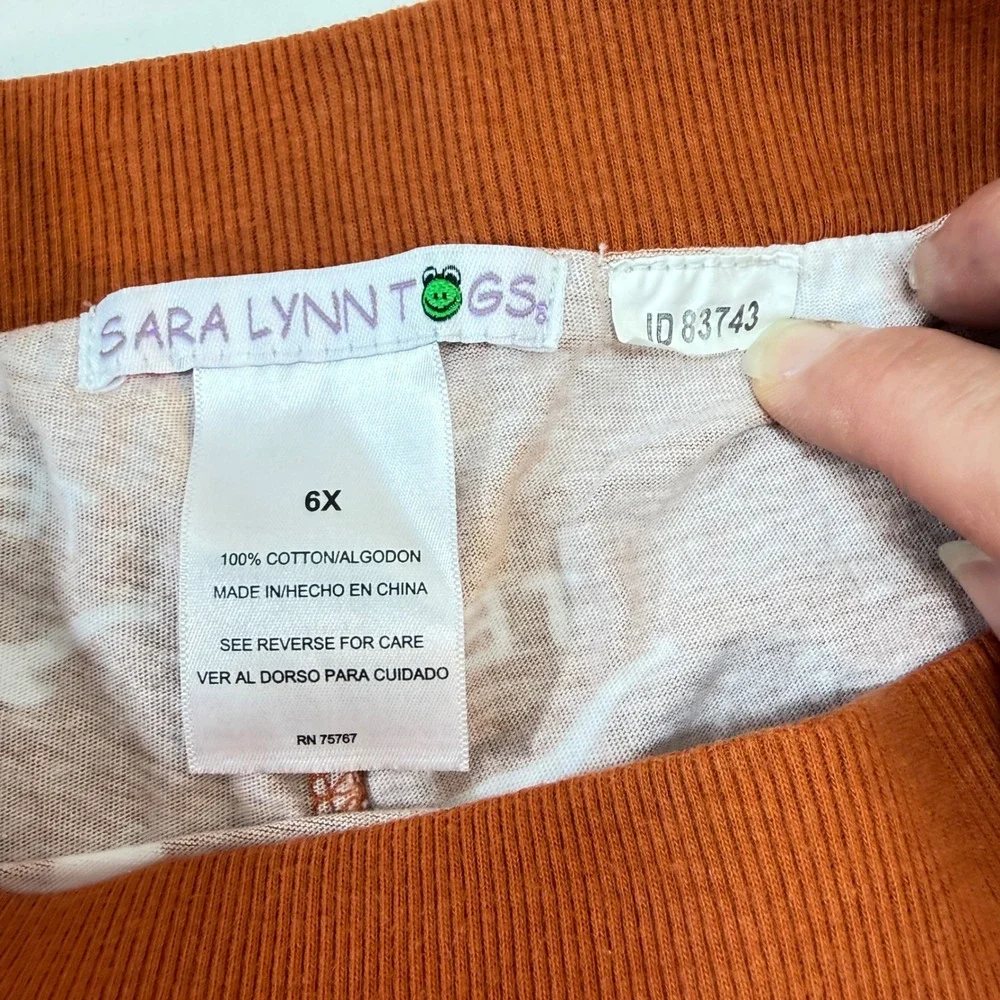 Texas Longhorns Sara Lynn Togs Ruffle Skirt Girls 6X Burnt Orange NCAA Tiered